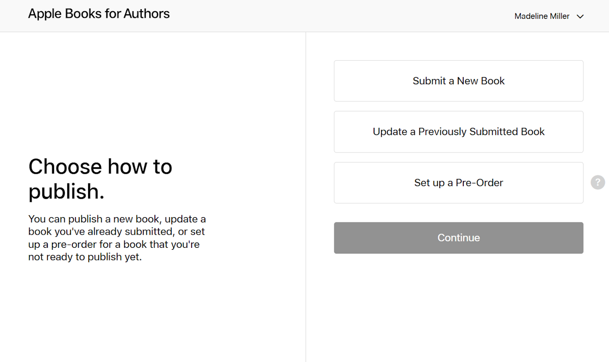 Apple’s separate publishing site