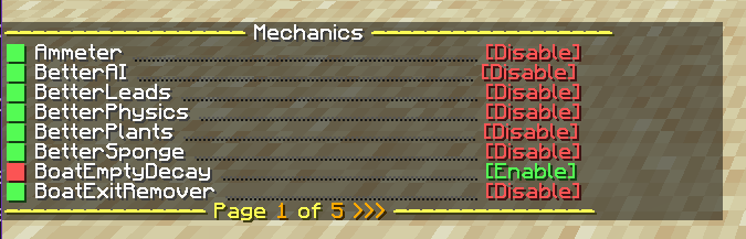 CraftBook 5's /cb mech list command