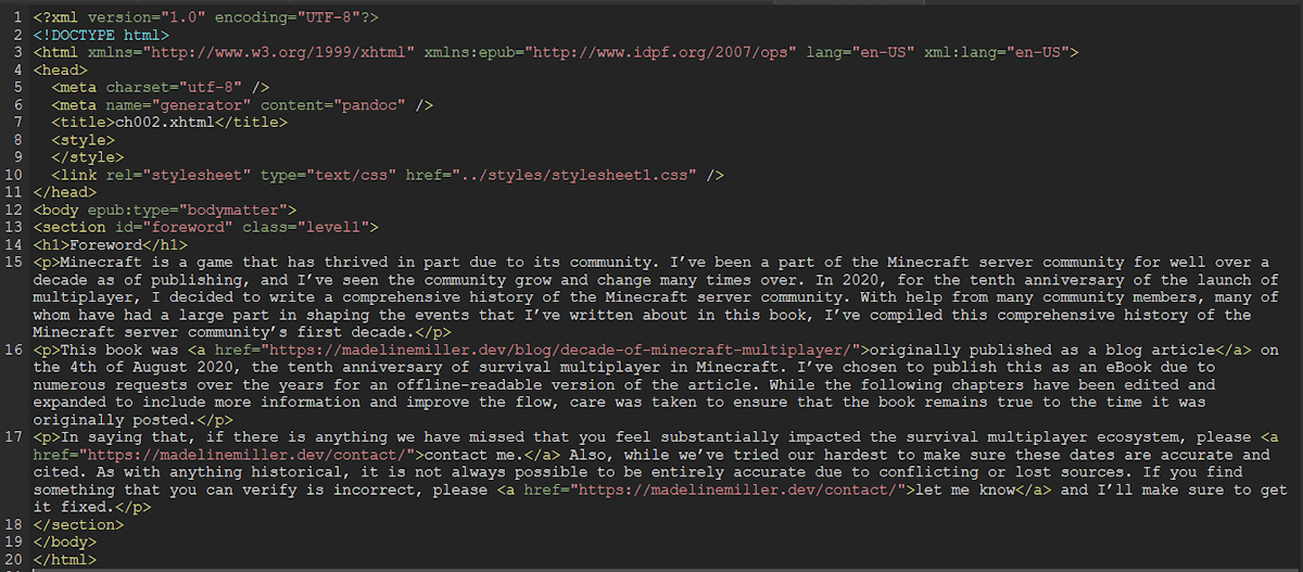 Opening an ePUB file in Sigil Opening an ePUB file in Sigil