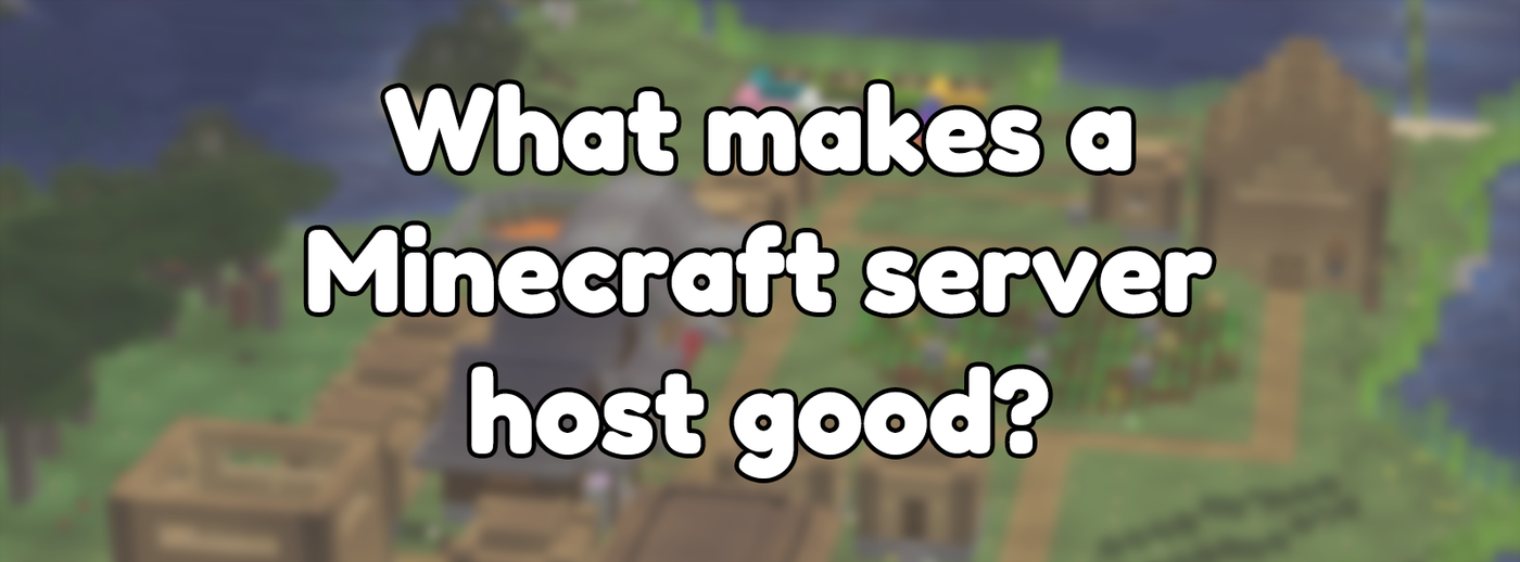 What makes a Minecraft server host good?