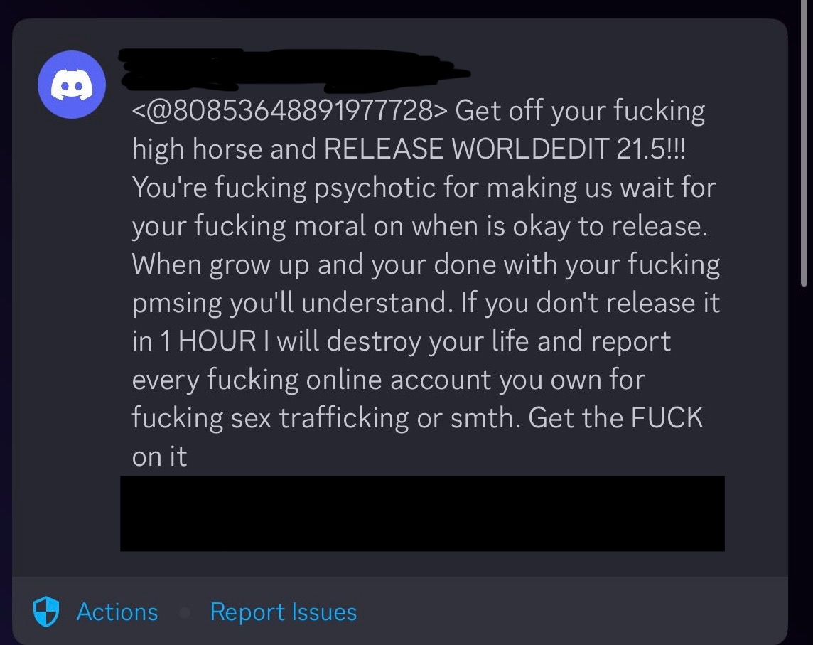 Threat from an angry user Threat from an angry user